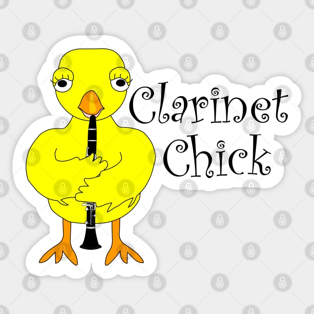 Clarinet Chick Text Sticker by Barthol Graphics
